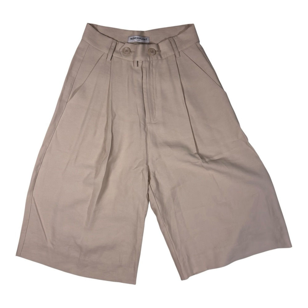 Nonchalant Label Womens Pleat Culottes  Beige Polyester Size XS